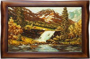 Пейзаж «Водопад в горах»