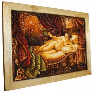 Картина Рембрандта из янтаря «Даная»