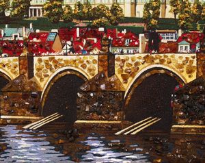 Панно «Карлов мост в Праге»