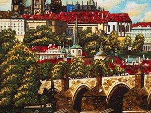 Панно «Карлов мост в Праге»