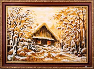 Пейзаж «Зима в тиши дерев»