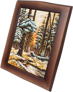Пейзаж из янтаря «Зимний лес».