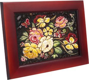 Жостовская роспись. Розы