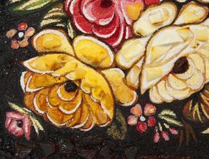 Жостовская роспись. Розы