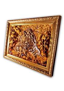 Об'ємне панно «Полювання на вепра»