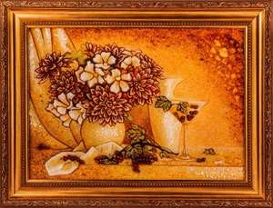 Натюрморт из янтаря — Букет цветов