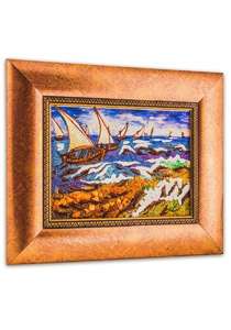 Картина из янтаря «Корабли»