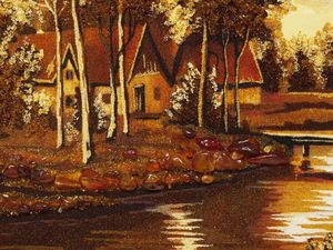 Пейзаж Пз-16 - картина из янтаря от ТМ Янтарь Полесья