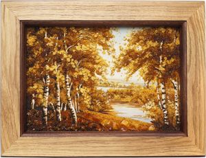 Пейзаж «Берег реки осенью»