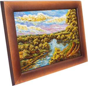 Картина из янтаря «Река»