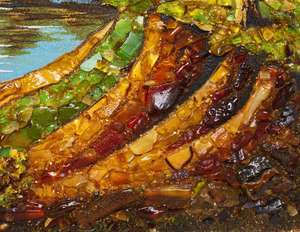 Картина из янтаря «Река»