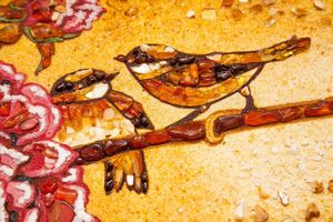 Панно «Пионы в китайской живописи»