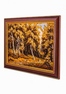 Янтарная картина «Березовая роща».