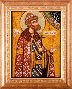 Икона из янтаря Мстислав князь