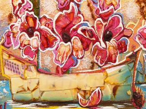 Сказочный пейзаж - картина из янтаря