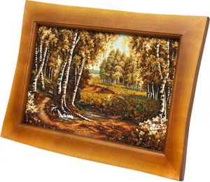 Картина из янтаря Березовая роща.