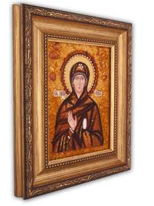 Именная икона из янтаря Святая пророчица Анна