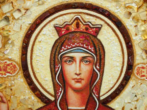 Православная икона из янтаря Неупиваемая чаша