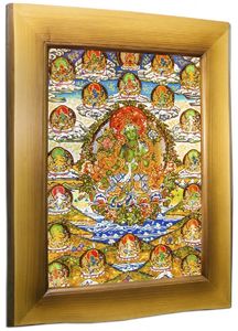 Картина из янтаря на китайскую тематику Пн-4516. 