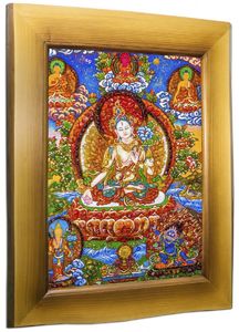 Будда китайский. Янтарная картина