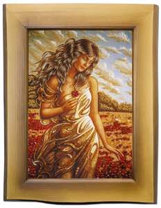 Картина из янтаря «Девушка»