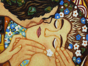 Картина из янтаря «Поцелуй», Густава Климта
