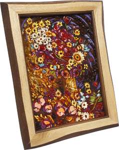 Картина из янтаря Букет цветов