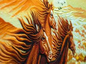Панно «Бегущие кони Поднебесной, или 8 Лошадей Успеха»