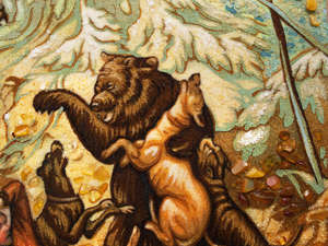 Панно «Охота на медведя»