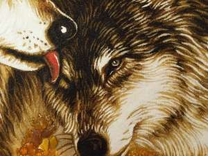 Панно «Волк и волчица»