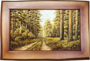 Пейзаж «Дорога в сосновом лесу»