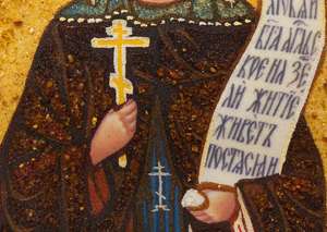 Икона из янтаря Святая Ксения (в миру Евсевия) Миласская