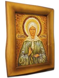 Икона из янтаря Святая Матрена. 
