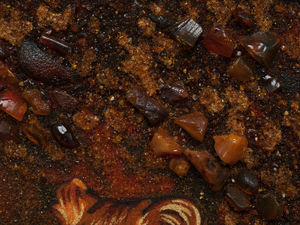 Картина из янтаря Львиная семья