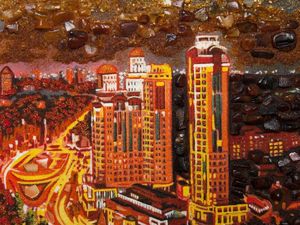 Панно «Вечерний город»