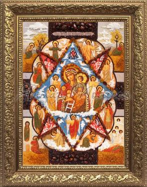 Икона из янтаря Неопалимая купина