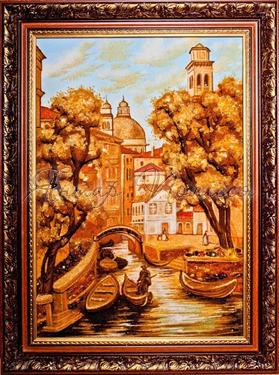 Обьемная картина из янтаря «Река»