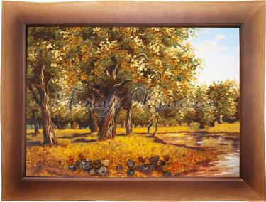 Янтарная картина «Дубовый лес» 
