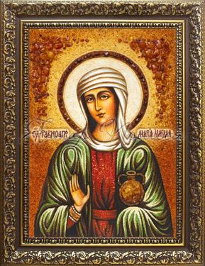 Икона из янтаря именная Святая Мария Магдалина