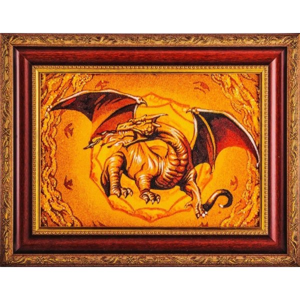 Картина из янтаря Дракон