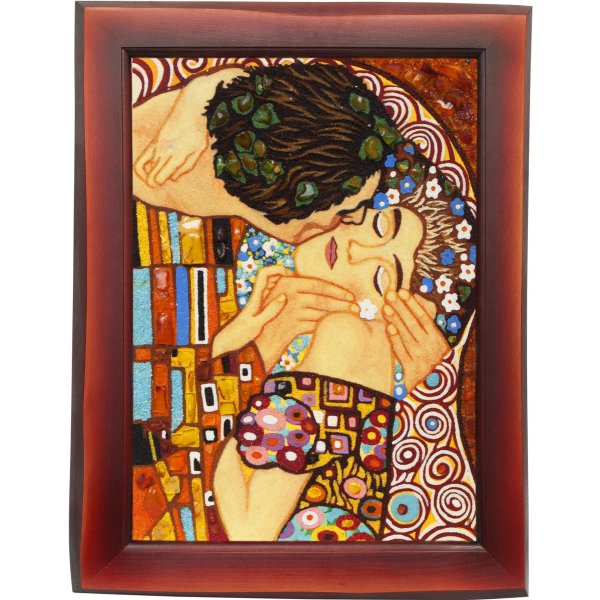 Картина из янтаря «Поцелуй», Густава Климта