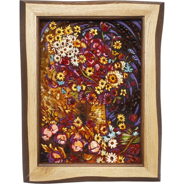 Картина из янтаря Букет цветов