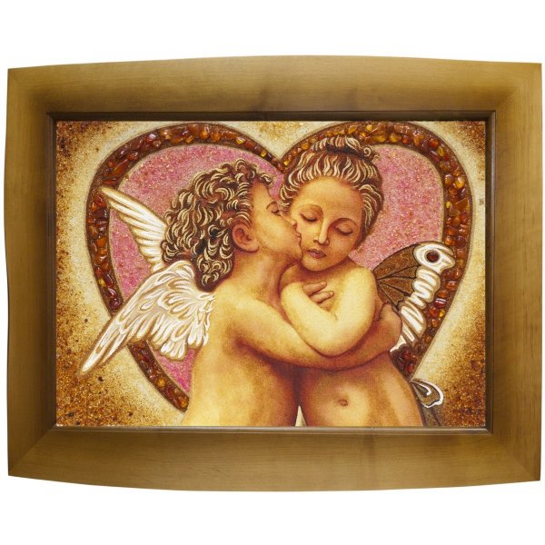 Панно из янтаря «Ангелы»