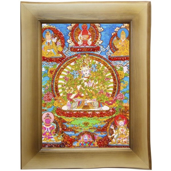 Панно «Белая Тара» (Тибетская живопись)