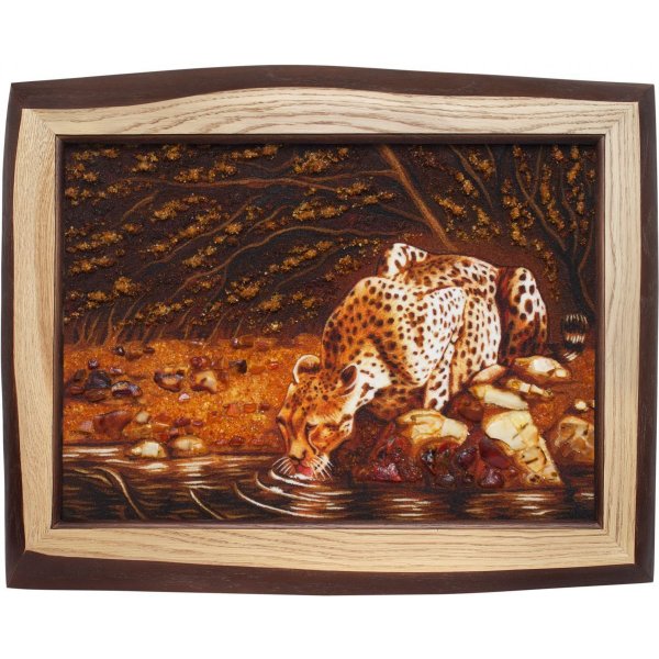 Панно «Леопард у воды»