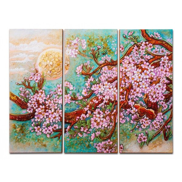Триптих «Цветущая сакура»