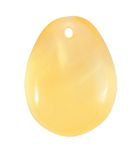 Янтарный полированный кулон в форме капли