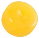 Кулон-донат из полированного янтаря медового цвета