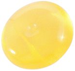 Кулон из полированного полупрозрачного янтаря в форме донат