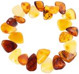 Браслет янтарный из разноцветных камней